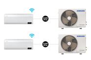 Combo - Ar condicionado Split Inverter Samsung WindFree Connect Sem Vento 2X 12.000 BTUs Quente e Frio