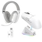 Combo Attack Shark Headset L80 e e Mouse Gamer X11, Branco