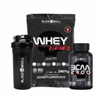 Combo black (whey turbo 907g +bcaa 2400 30+shakeira) - black skull