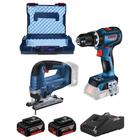 Combo bosch 18v - gst 185-li + gsb 18v-90c com bateria