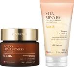 Combo Botik: Gel Creme Firmador Ácido Hialurônico + Gel de Limpeza Facial Nutritivo Vitamina B5