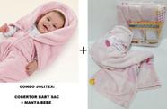 Combo C/ 2 Jolitex ! Cobertor Baby Sac + Manta Bebê Menina