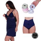 Combo Camisola Amamentação Renda + Rosquinha para Seios + Calcinha Pós Parto Thamires