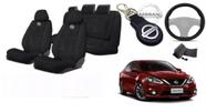 Combo Capas Conforto Premium Sentra 15-20 + Volante + Chaveiro