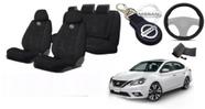 Combo Capas Personalizado Premium Sentra 20-24 + Volante + Chaveiro