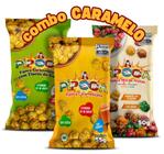 Combo CARAMELO - Caixa c/ 24 Unid. - 12 Pipocas Caramelizadas 55g + 6 Pipocas Caramelizadas com flocos de coco 50g + 6 Pipocas mix de frutas 50g