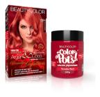 Combo Coloração Kit Beautycolor 77.44 + Color Pots Vermelho Flame