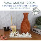 Combo com Vaso Decorativo + Difusor de Vareta + Palavra GRATIDÃO - Decoração de interiores, sala, quarto, banheiros, arr