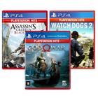 Kit Jogos Ps4 - Red Dead 2 + God Of War + Watch Dogs 2