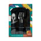 Combo De Talheres Fratelli 25 Pc Caprese Preto