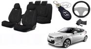 Combo Elegância Premium Veloster 11-19 +(Capa Volante) + Chaveiro