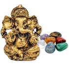 Combo Estátua de Ganesha + 7 Pedras dos Chakras 100% Naturais
