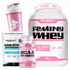 Combo Feminy Whey Feminino + Creatina + Bcaa Feminino + Coq