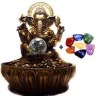 Combo Fonte de Água de Ganesha + Kit 7 Pedras dos Chakras