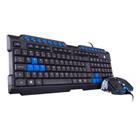 Combo gamer grifo teclado e mouse - preto e azul
