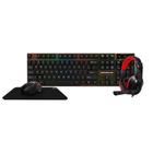 Combo Gamer KWG Aries M1 Lite 4 em 1, Teclado, Mouse, Headset e Mousepad