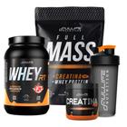 Combo Ganho de Massa Fullife - Whey+Creatina+Massa 3kg+Coqueteleira