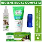 Combo Kit Higiene Dental Completa Creme Dental + Spray Bucal + Gel Dental + Dedeira para Cães e Gatos + Dedeira