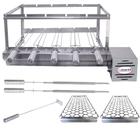 Combo - Kit Inox Elétrico para Churrasqueira Giratório 5 Espetos - Brasa Grill