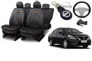 Combo Luxo Capas Couro Nissan Versa 2011-2019 + Volante + Chaveiro