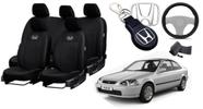 Combo Luxo Honda Civic 1995-1999 + Volante + Chaveiro Couro