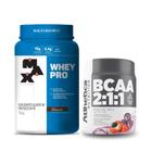 Combo Massa Muscular Whey Pro 1kg Max Titanium + Bcaa Em Po 2.1.1 Atlhetica