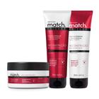 Combo Match Science Reconstrução: Shampoo 250ml + Máscara Capilar 250g + Condicionador 250ml