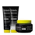 Combo Match SOS Cauterização Pós- Química: Shampoo 250ml + Condicionador 250ml + Máscara 250g