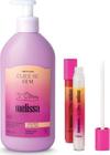 Combo Melissa: Gloss Labial Glossy Pink + Gloss Labial Glossy Plastic Lips + Loção Corporal 400ml