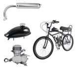 Combo Motor 80cc Motorizado P/ Bicicleta A Gasolina Completo - Nakasaki