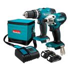 Combo Parafusadeira/ Furadeira de Impacto DHP453 +Parafusadeira de Impacto DTD156 - DLX2336S Makita