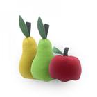 Combo Pet - Brinquedos de Pelúcia Horti-Fruti para Gatos Maçã Vermelha, Pera Amarela e Pera Verde Mimo - PP216K