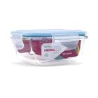 Combo Pote Vidro Quadrado 1 pote 320ml + 1 pote 520ml + 1 pote 800ml - U4HOME