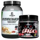 Combo Pré Treino Crack 300g (Popping Candy) + Hydromorph Whey 900g (Caramelo) - Demons Lab