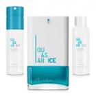 Combo Quasar Ice: Desodorante Colônia 100ml + Body Spray 100ml + Refil Body Spray 100ml