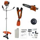 Combo Roçadeira Bipartida 52cc 2,5HP com Cinto Duplo e Ponteira Motopoda FAK520RB Carbon Fak