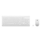 Combo sem fio Lenovo 510 com receptor USB de 2,4 GHz, teclado fino de tamanho completo, teclado numérico completo, mouse óptico de 1200 DPI, mão esquerda ou direita, GX30W75336, branco