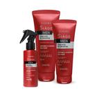 Combo Siàge Men: Condicionador Cachos e Crespos + Shampoo Cachos e Crespos + Spray Ativador Cashos