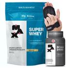 Combo Super Protein 900g + Bcaa 60 Caps + Luva Max Titanium