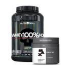 Combo Whey 100% HD Pote 900g BlackSkull e Creatina Monohidratada 300g Max Titanium