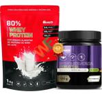 Combo Whey 1kg Concentrado + Creatina 100g Growth Supplement - GROWTH SUPPLEMENTS