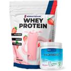 Combo Whey Protein Concentrado 900g Morango + Palatinose 300g Cranberry NEWNUTRITION