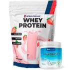 Combo Whey Protein Concentrado 900g Morango + Palatinose All Natural 300g Limão NEWNUTRITION