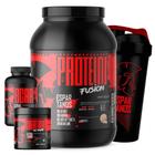 Combo Whey Protein Fusion + Bcaa + Creatina + Shaker - Espartanos