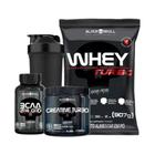 Combo Whey Protein Turbo + Bcaa + Creatina - Black Skull