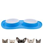 Comedor Pote Para Ração Agua Tigela Duplo Cachorro Gato Silicone