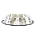 Comedouro Cães E Gatos Inox Decorado Antiderrapante 710ml - Pet Injet