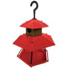 Comedouro com casa para pássaros - Plástico reciclado