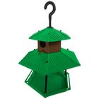 Comedouro com casa para pássaros - Plástico reciclado