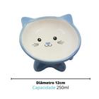 Comedouro de Porcelana Gato Filhote Azul 250ml The Pets Brasil